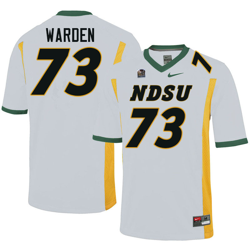 North Dakota State Bison #73 Alex Warden College Football Jerseys Stitched-White